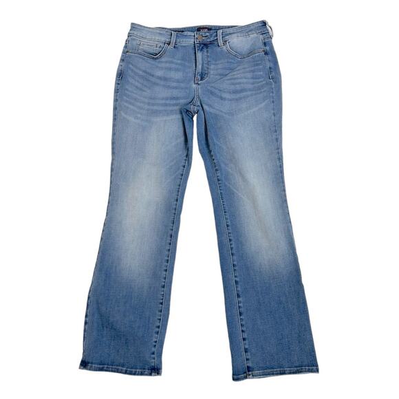 NYDJ Marilyn Straight Mid Rise Jeans in Maele Size 14P - Picture 2 of 13